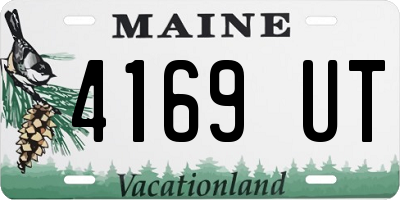 ME license plate 4169UT