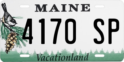 ME license plate 4170SP
