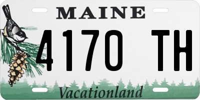 ME license plate 4170TH