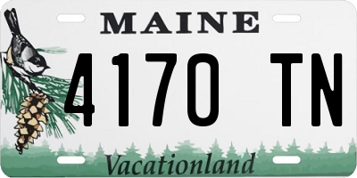 ME license plate 4170TN