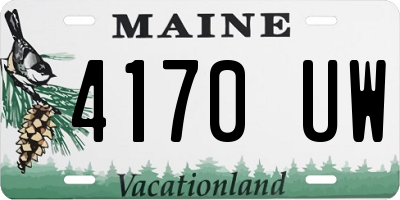 ME license plate 4170UW