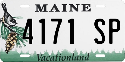 ME license plate 4171SP