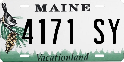 ME license plate 4171SY