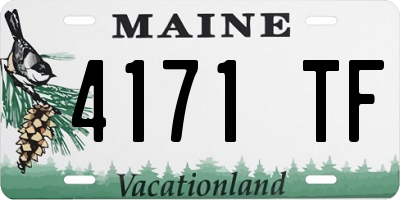 ME license plate 4171TF
