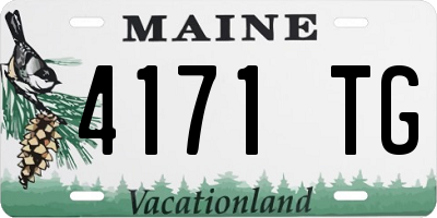 ME license plate 4171TG