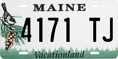 ME license plate 4171TJ