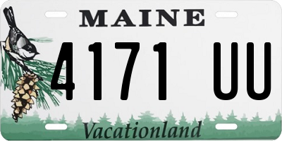 ME license plate 4171UU