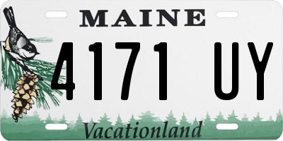 ME license plate 4171UY