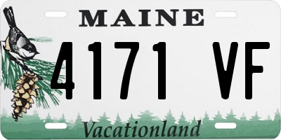 ME license plate 4171VF
