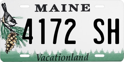 ME license plate 4172SH