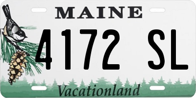 ME license plate 4172SL