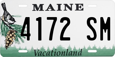 ME license plate 4172SM