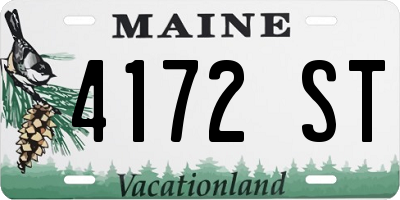 ME license plate 4172ST