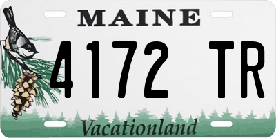 ME license plate 4172TR
