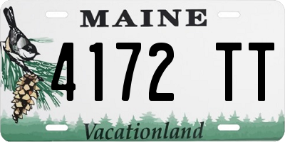 ME license plate 4172TT