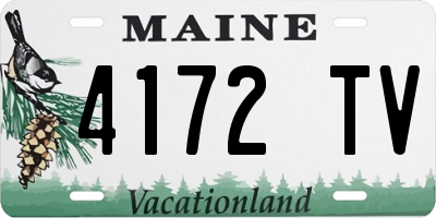 ME license plate 4172TV