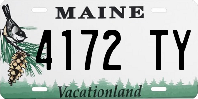 ME license plate 4172TY