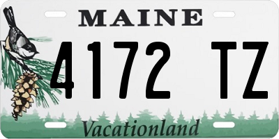 ME license plate 4172TZ