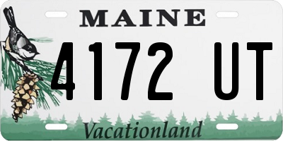 ME license plate 4172UT