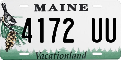 ME license plate 4172UU