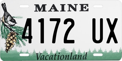 ME license plate 4172UX
