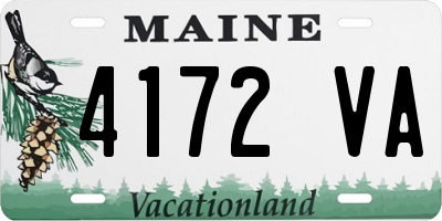 ME license plate 4172VA