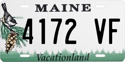 ME license plate 4172VF