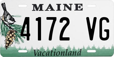 ME license plate 4172VG