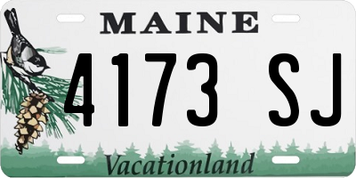 ME license plate 4173SJ