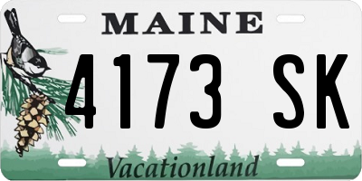 ME license plate 4173SK