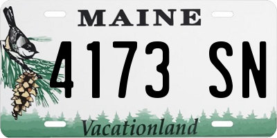 ME license plate 4173SN