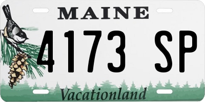 ME license plate 4173SP