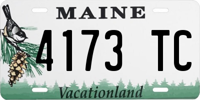 ME license plate 4173TC