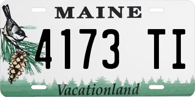 ME license plate 4173TI