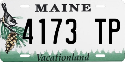 ME license plate 4173TP
