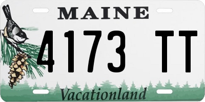 ME license plate 4173TT