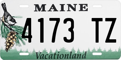 ME license plate 4173TZ