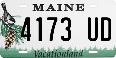 ME license plate 4173UD