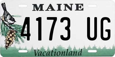 ME license plate 4173UG