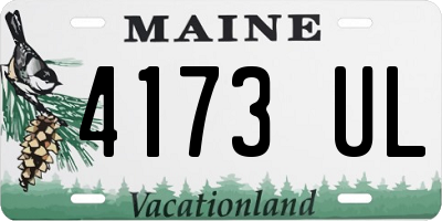 ME license plate 4173UL