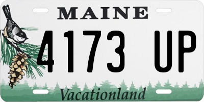 ME license plate 4173UP