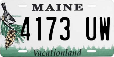 ME license plate 4173UW