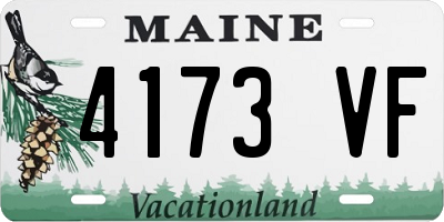 ME license plate 4173VF