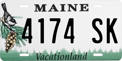 ME license plate 4174SK