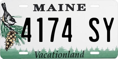 ME license plate 4174SY