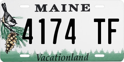 ME license plate 4174TF
