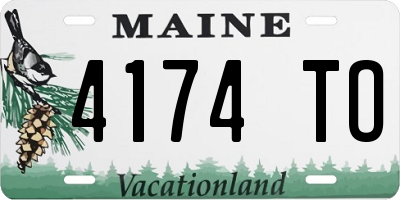 ME license plate 4174TO