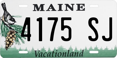 ME license plate 4175SJ
