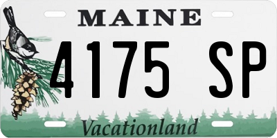 ME license plate 4175SP