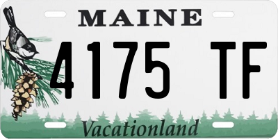 ME license plate 4175TF